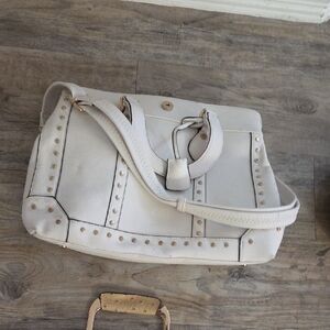 Elegant White Studded Women's Bag